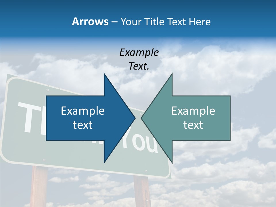 Grateful Clouds Sign PowerPoint Template