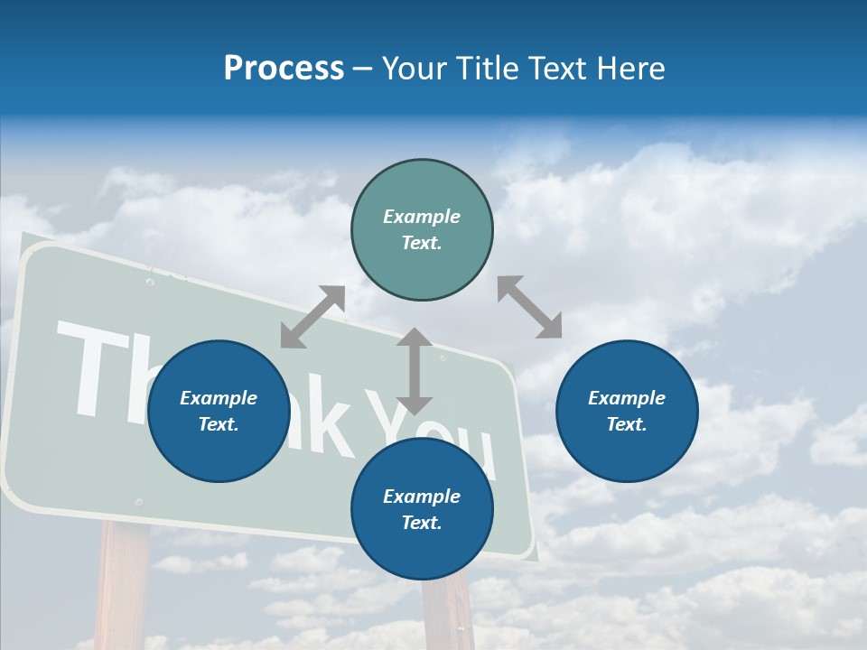 Grateful Clouds Sign PowerPoint Template
