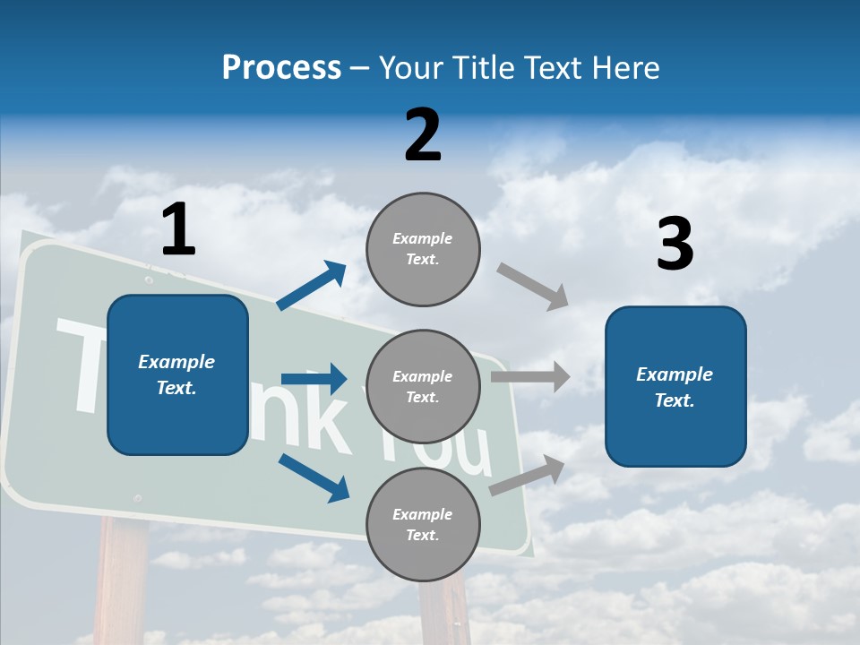 Grateful Clouds Sign PowerPoint Template