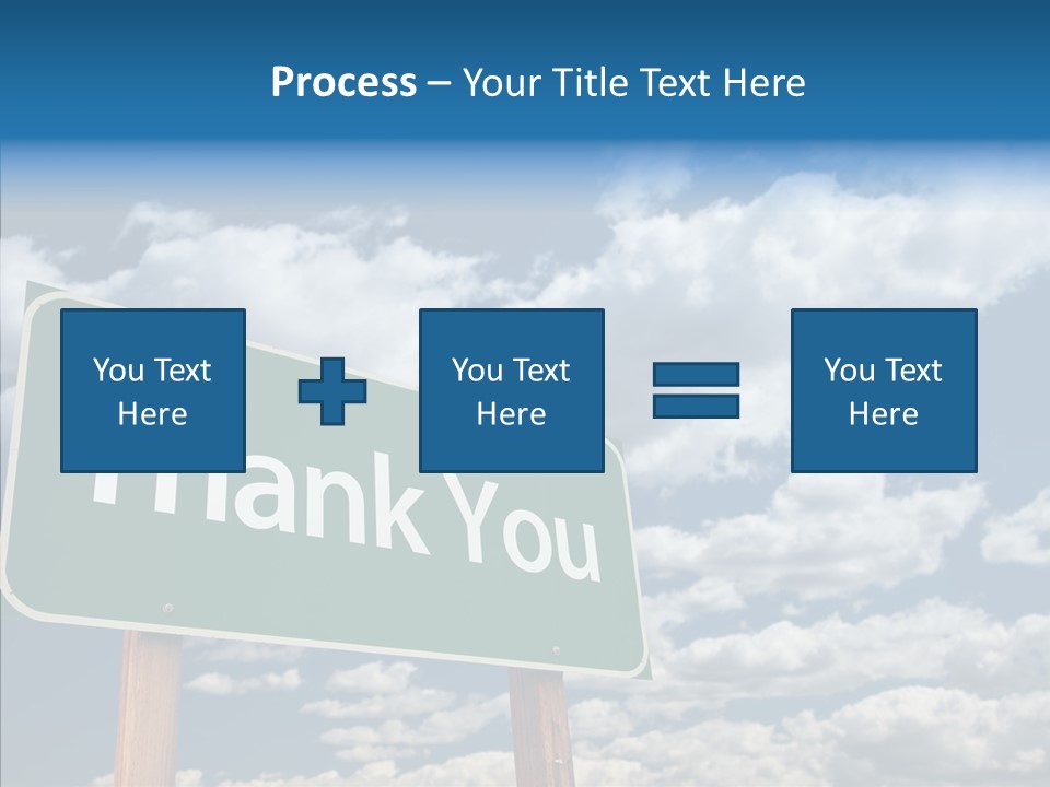 Grateful Clouds Sign PowerPoint Template