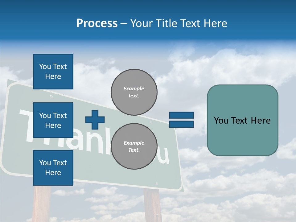 Grateful Clouds Sign PowerPoint Template