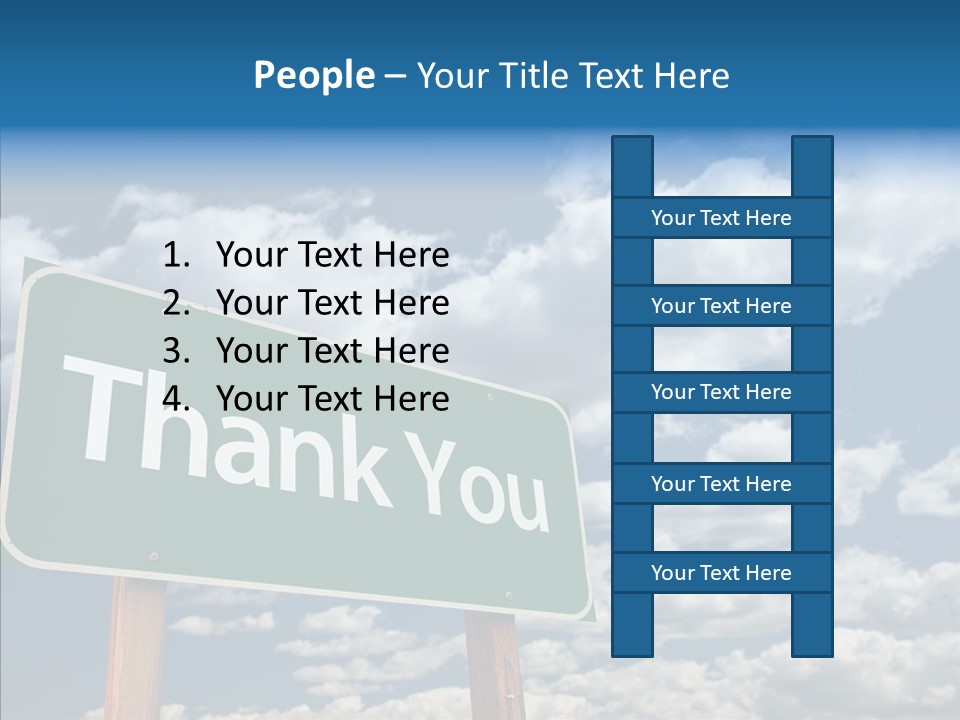 Grateful Clouds Sign PowerPoint Template