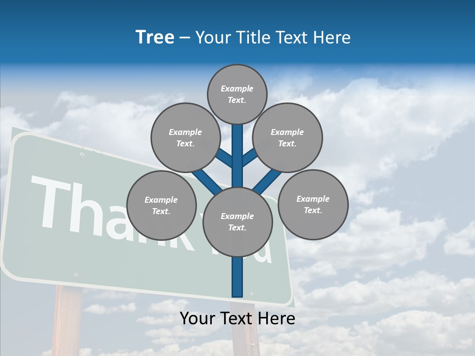 Grateful Clouds Sign PowerPoint Template