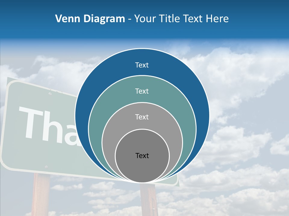Grateful Clouds Sign PowerPoint Template