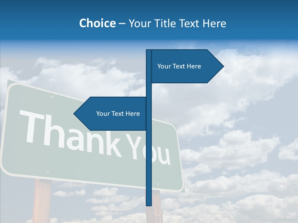 Grateful Clouds Sign PowerPoint Template