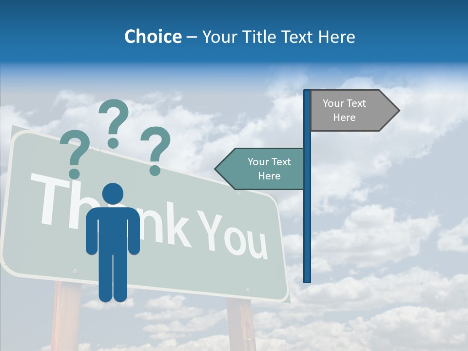 Grateful Clouds Sign PowerPoint Template