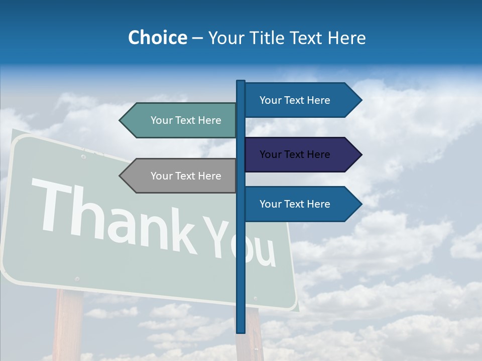 Grateful Clouds Sign PowerPoint Template