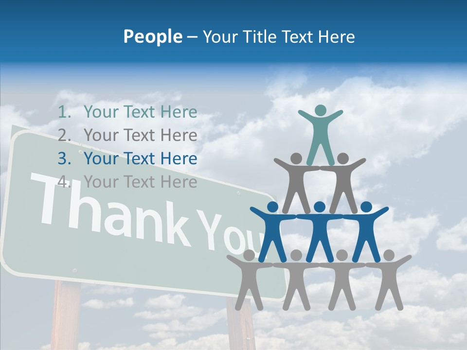 Grateful Clouds Sign PowerPoint Template