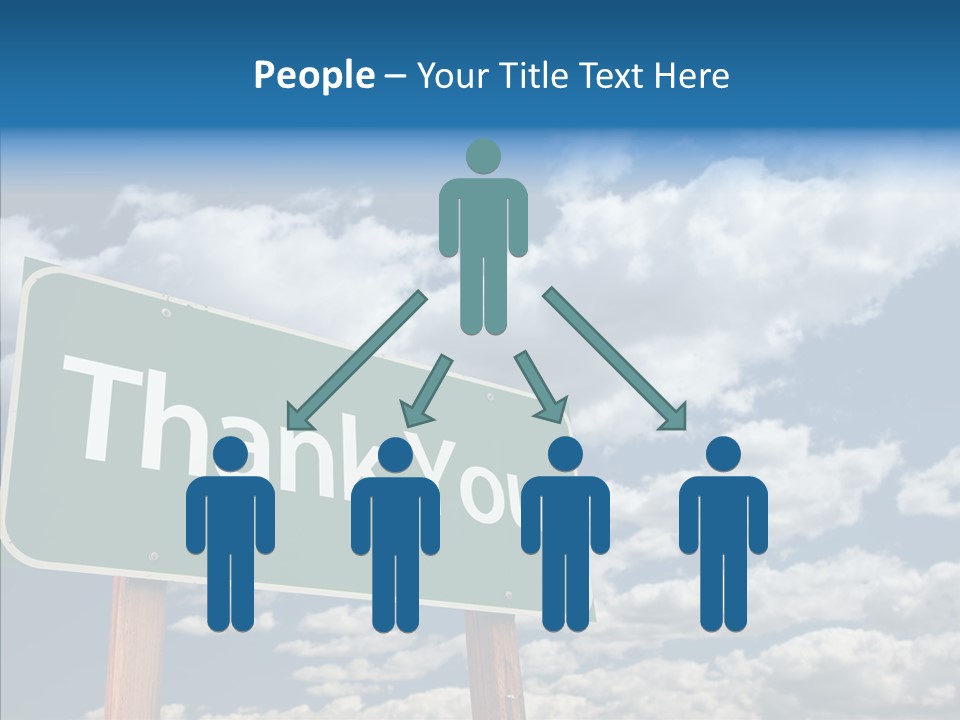 Grateful Clouds Sign PowerPoint Template