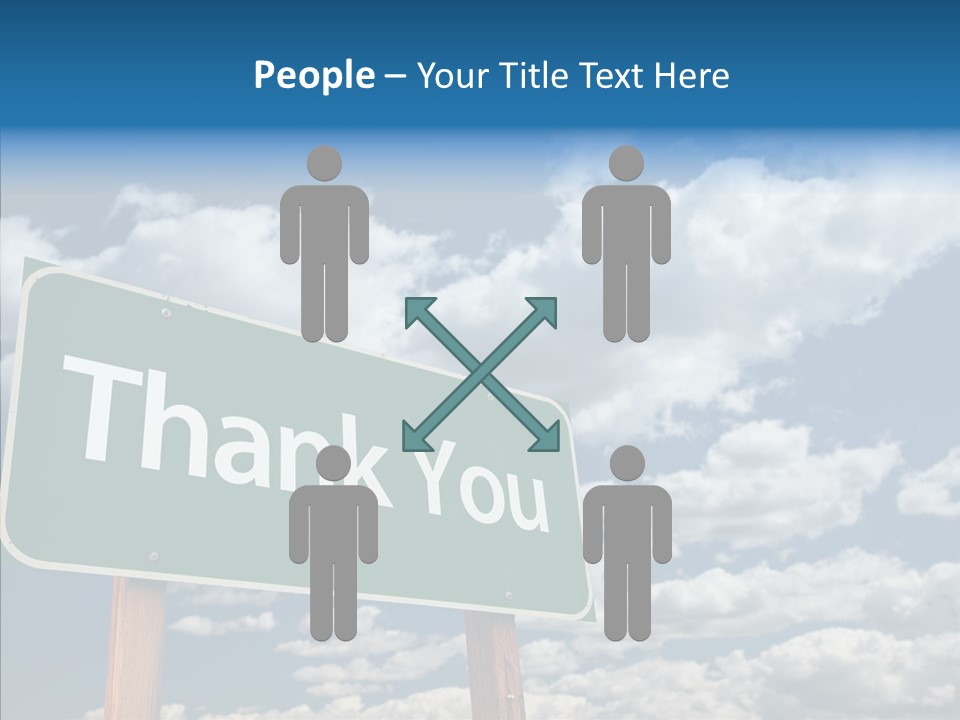 Grateful Clouds Sign PowerPoint Template