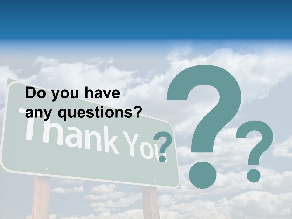 Grateful Clouds Sign PowerPoint Template