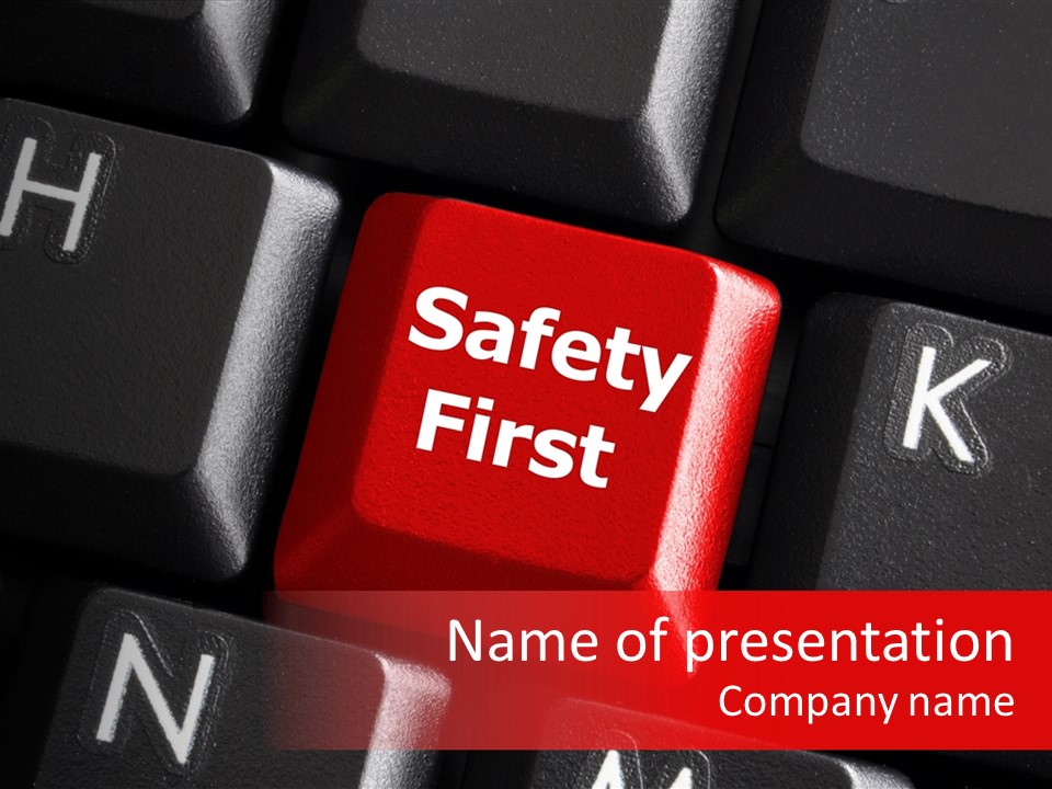 Keyboard Safety Dangerous PowerPoint Template