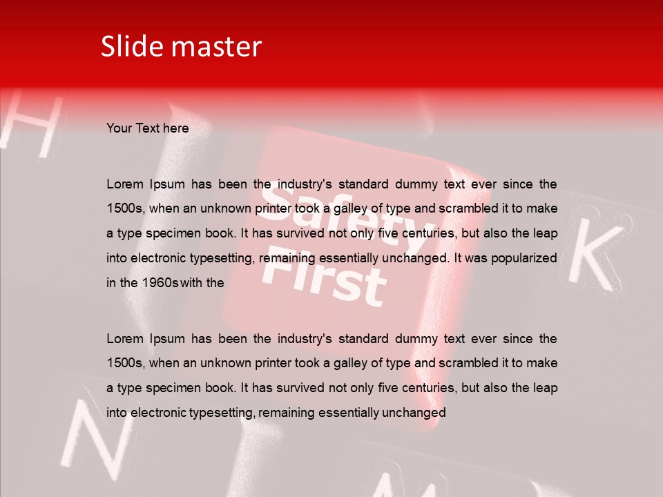 Keyboard Safety Dangerous PowerPoint Template