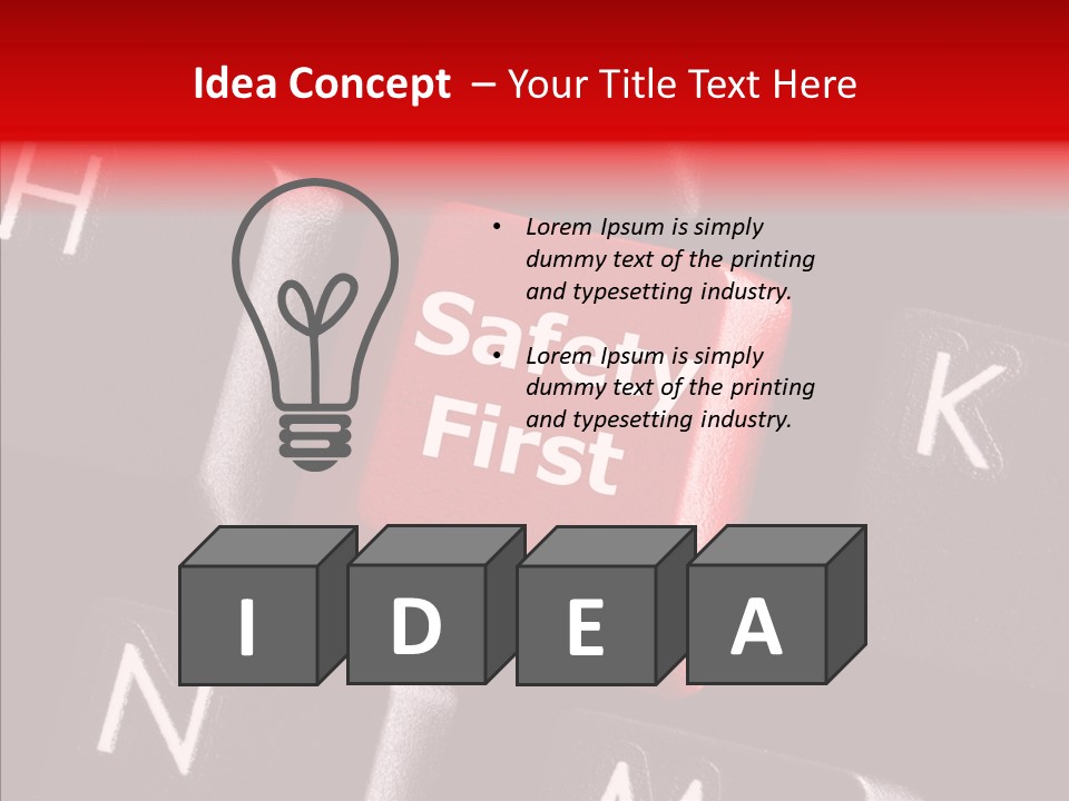 Keyboard Safety Dangerous PowerPoint Template