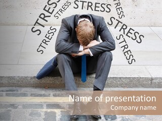 Male Failure Businessman PowerPoint Template