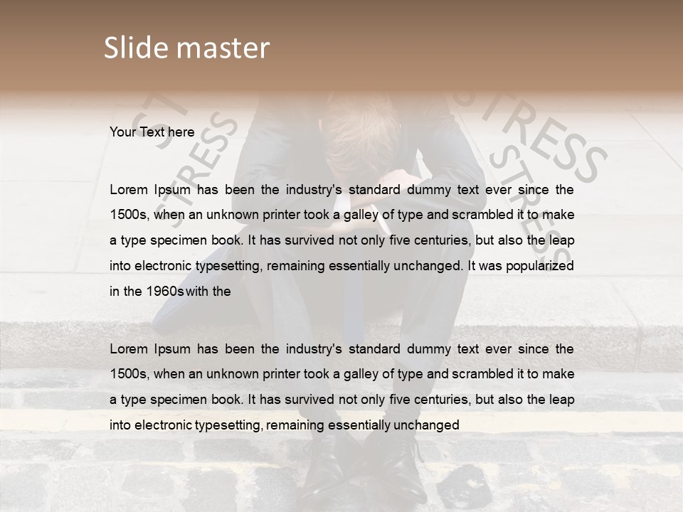 Male Failure Businessman PowerPoint Template