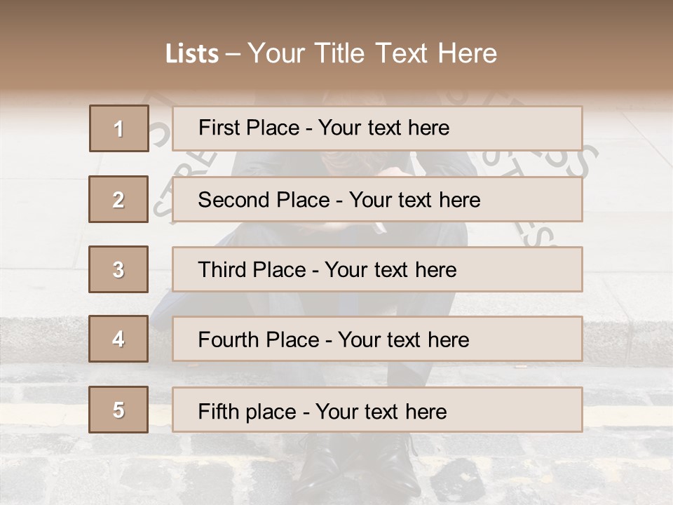 Male Failure Businessman PowerPoint Template