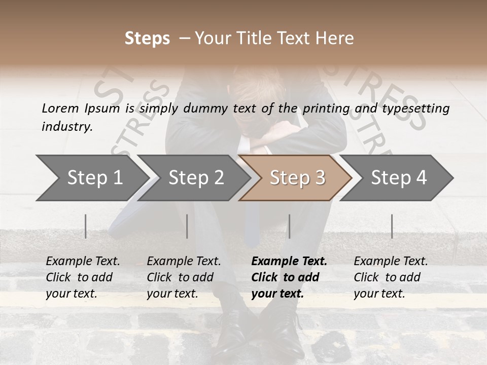 Male Failure Businessman PowerPoint Template