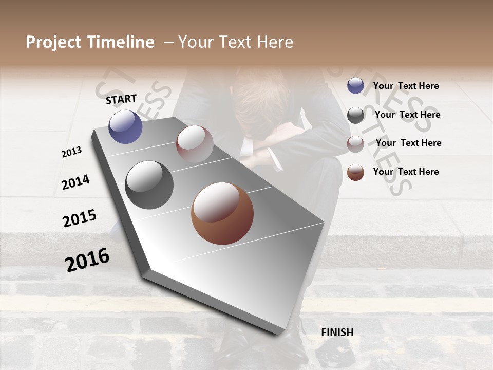 Male Failure Businessman PowerPoint Template