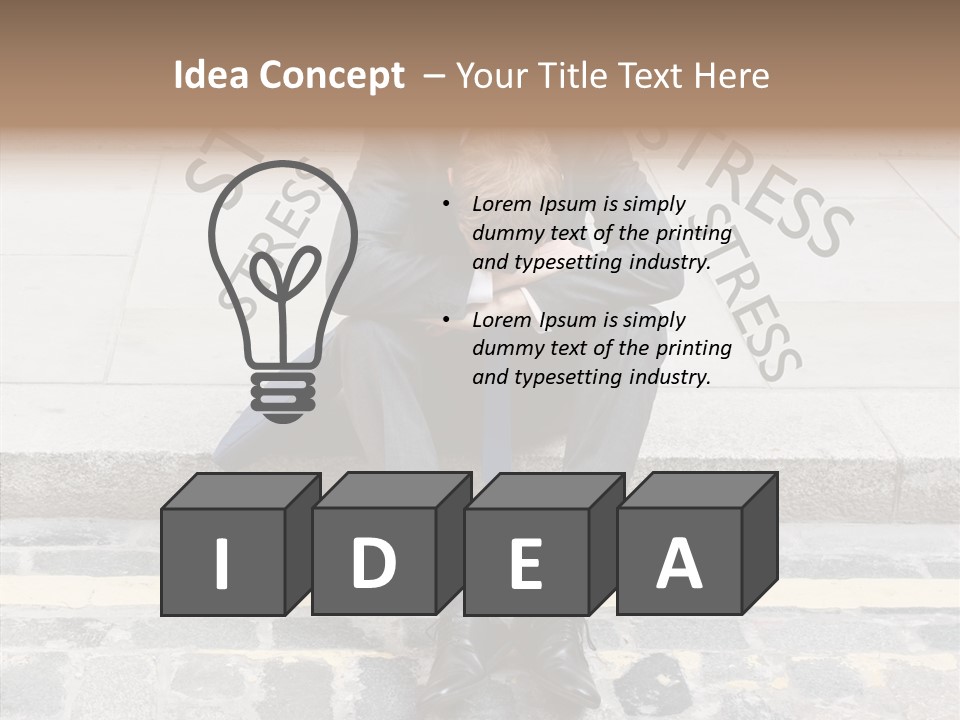 Male Failure Businessman PowerPoint Template