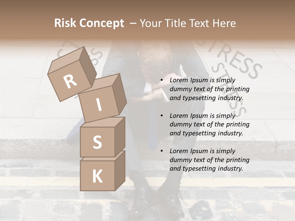 Male Failure Businessman PowerPoint Template