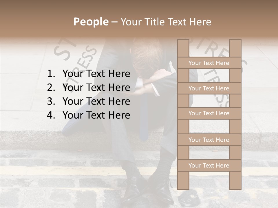 Male Failure Businessman PowerPoint Template