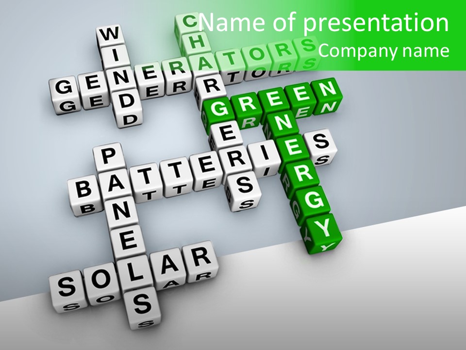 Conservation Cube Puzzle PowerPoint Template