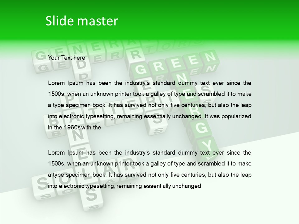 Conservation Cube Puzzle PowerPoint Template