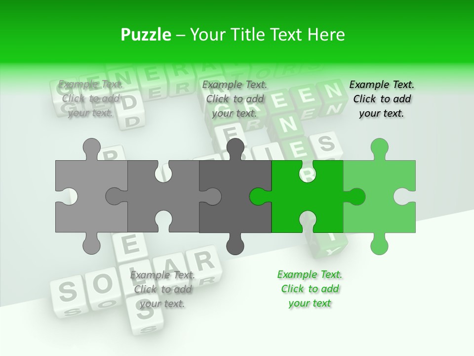Conservation Cube Puzzle PowerPoint Template