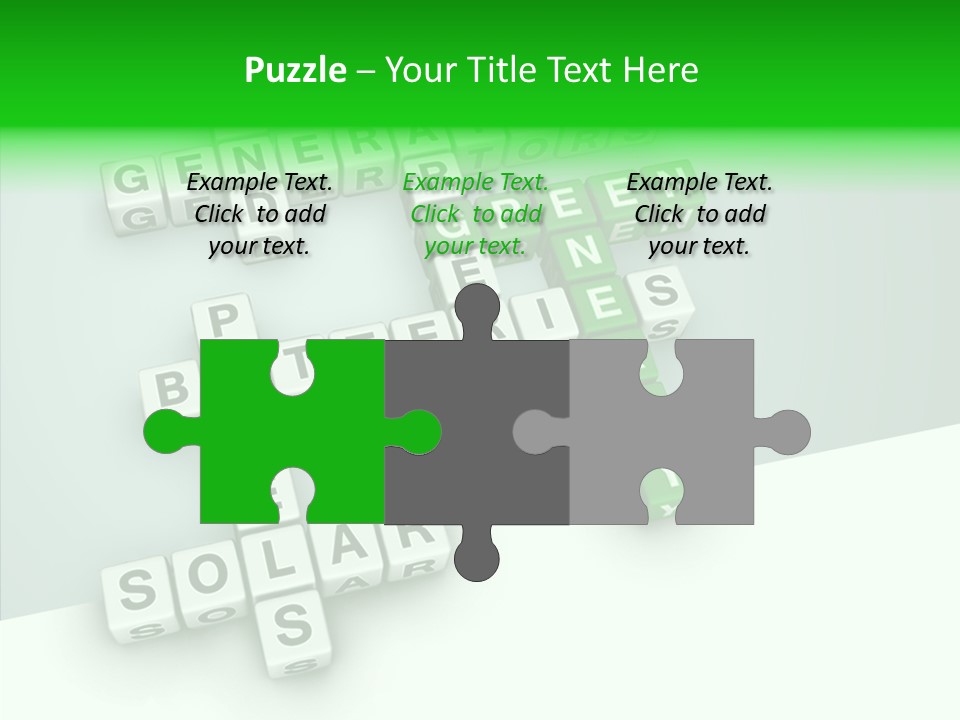 Conservation Cube Puzzle PowerPoint Template