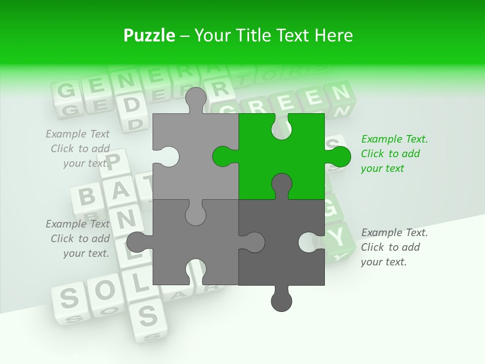 Conservation Cube Puzzle PowerPoint Template