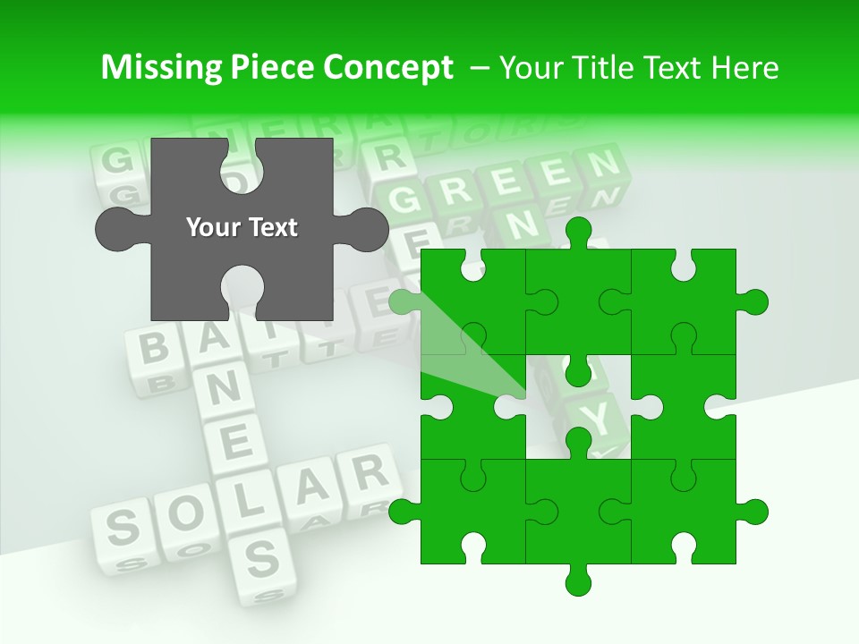 Conservation Cube Puzzle PowerPoint Template