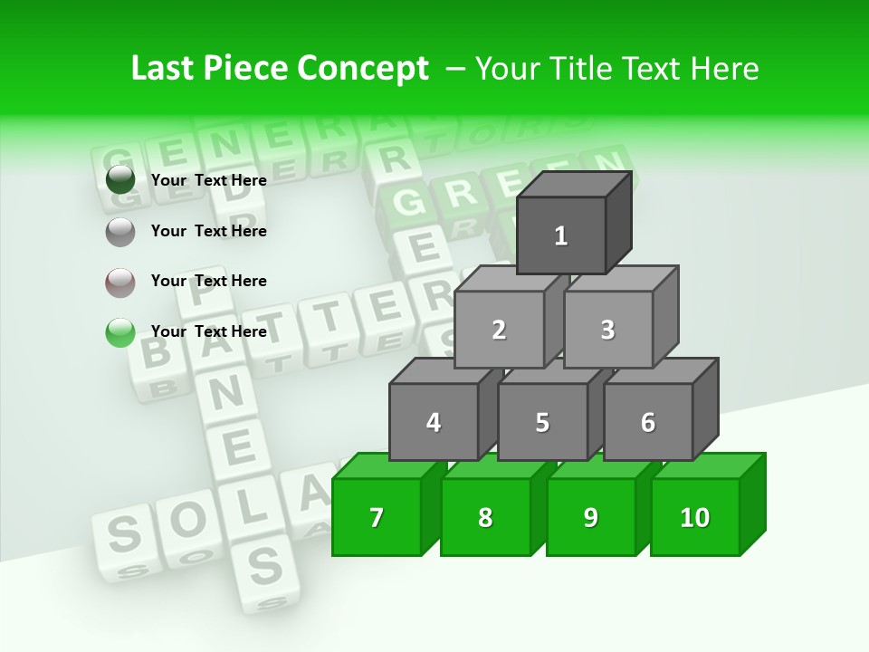 Conservation Cube Puzzle PowerPoint Template