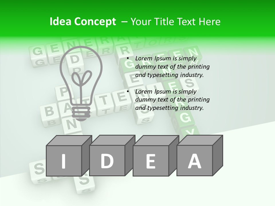 Conservation Cube Puzzle PowerPoint Template