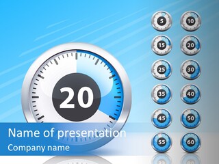 Countdown Pointer Stopwatch PowerPoint Template