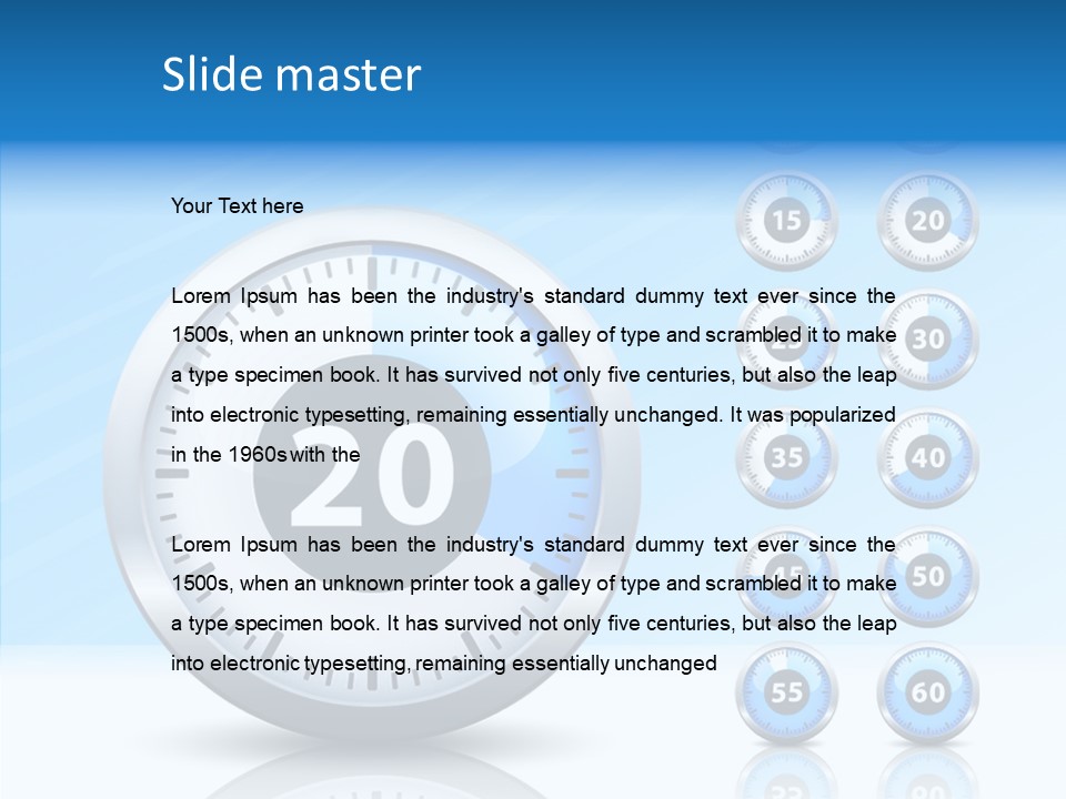 Countdown Pointer Stopwatch PowerPoint Template