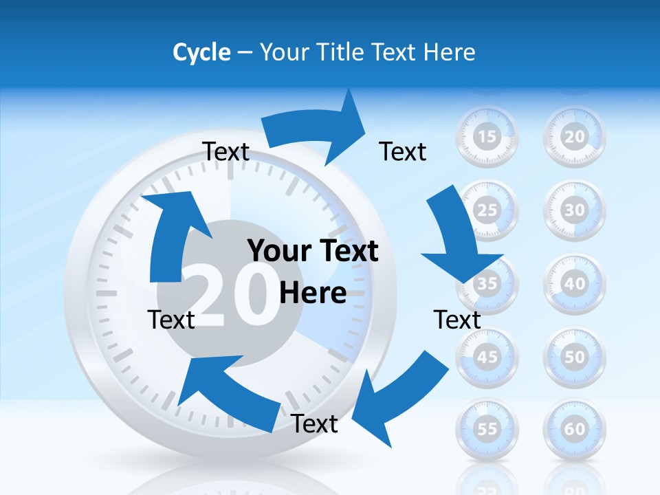 Countdown Pointer Stopwatch PowerPoint Template