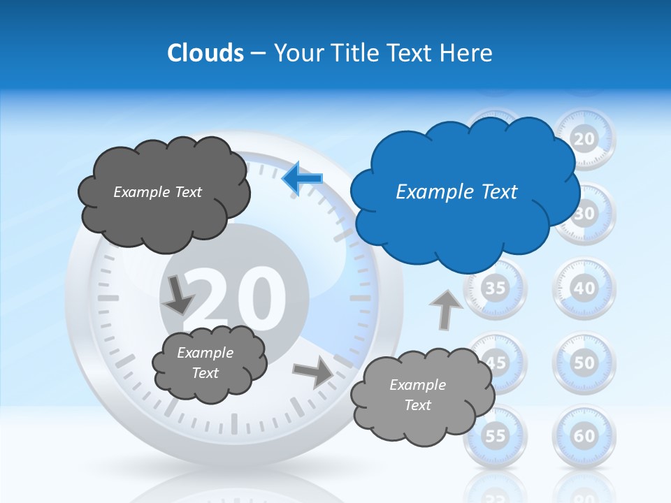 Countdown Pointer Stopwatch PowerPoint Template