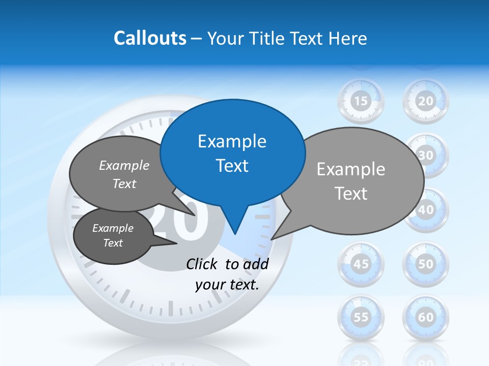 Countdown Pointer Stopwatch PowerPoint Template