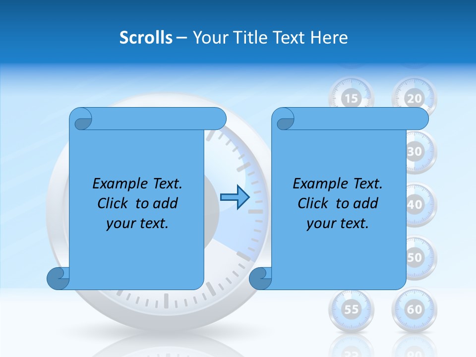 Countdown Pointer Stopwatch PowerPoint Template