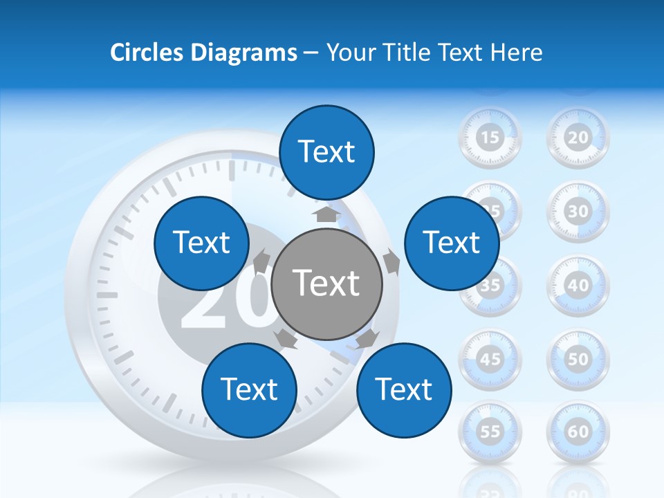 Countdown Pointer Stopwatch PowerPoint Template