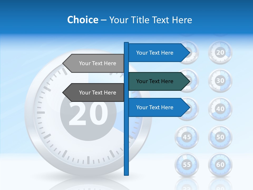 Countdown Pointer Stopwatch PowerPoint Template