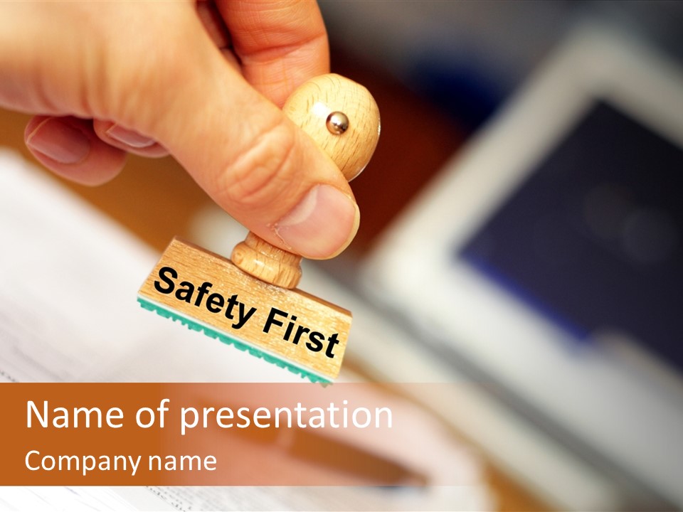 Hand First Risk PowerPoint Template