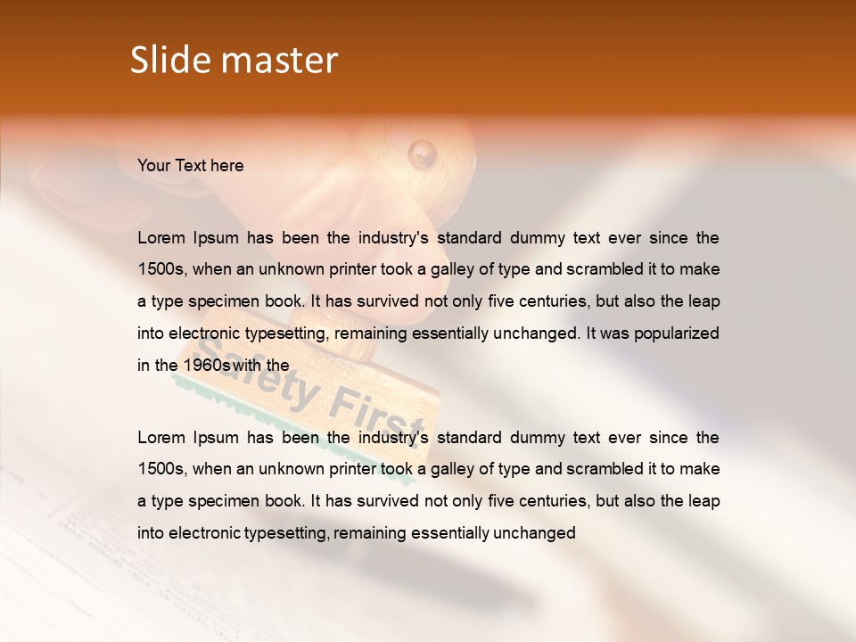 Hand First Risk PowerPoint Template
