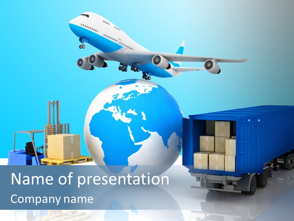 Packaging Airplane Speed PowerPoint Template