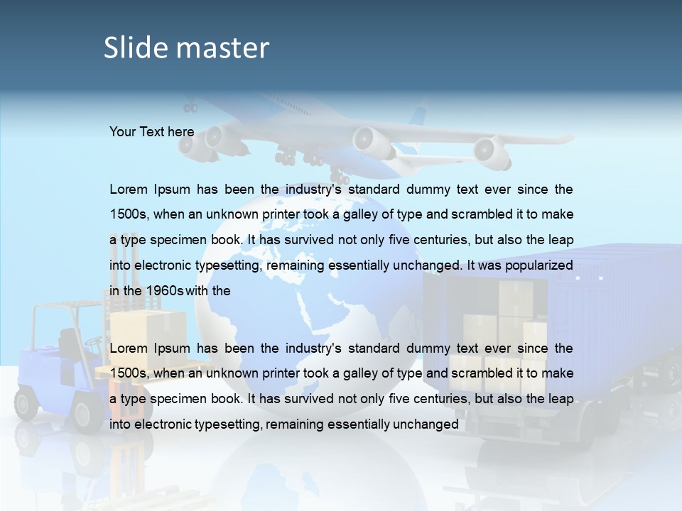 Packaging Airplane Speed PowerPoint Template