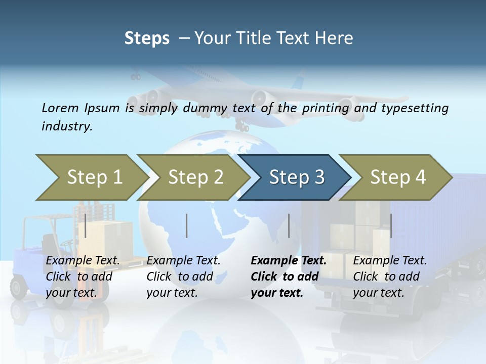 Packaging Airplane Speed PowerPoint Template