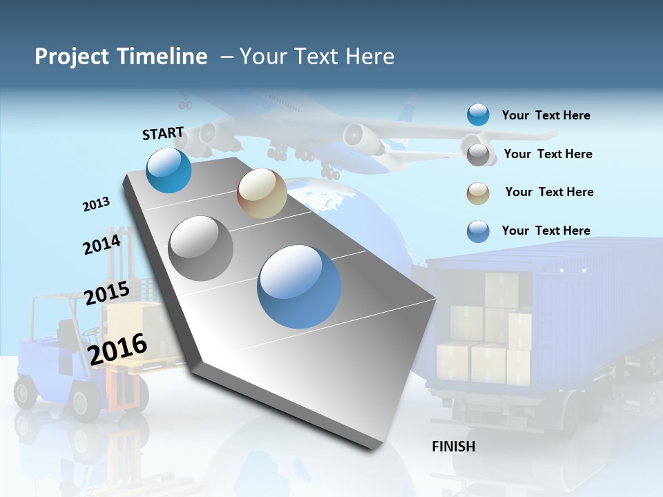 Packaging Airplane Speed PowerPoint Template