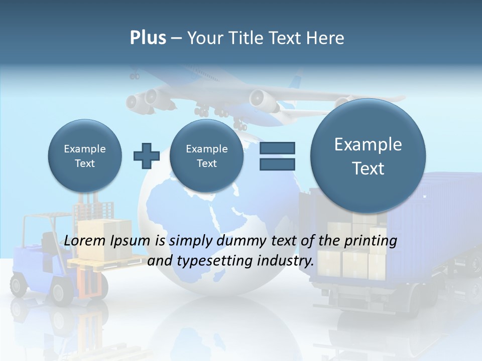 Packaging Airplane Speed PowerPoint Template