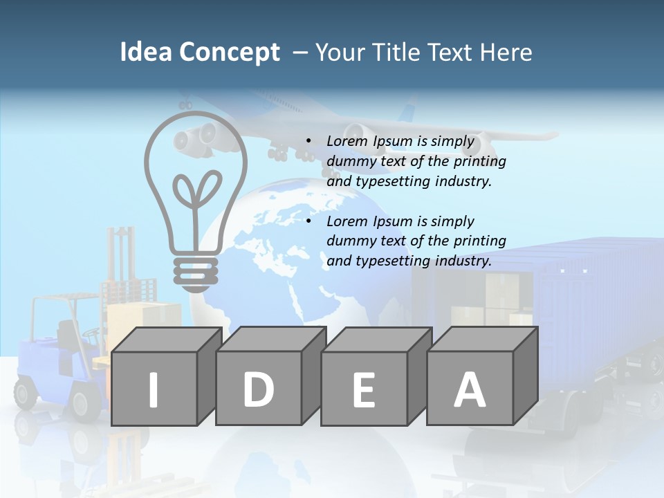 Packaging Airplane Speed PowerPoint Template